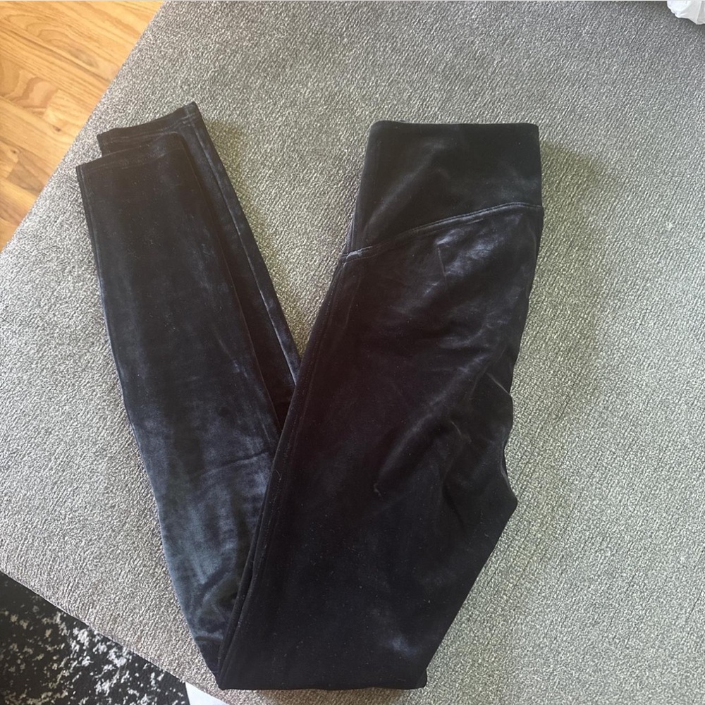 SPANX Black Velvet Leggings